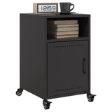 Bedside Cabinet Black 36x39x59 cm Steel 846716