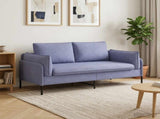 2-Seater Sofa Jeans Blue 188 x 81 x 89 cm Fabric 42048611
