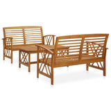 ZNTS 3 Piece Garden Lounge Set Solid Acacia Wood 3057984