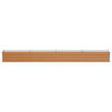 Garden Raised Bed Light Brown 390 x 50 x 36 cm Galvanised Steel 42017346