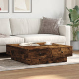 Coffee Table Smoked Oak 90x90x28 cm Engineered Wood 848091