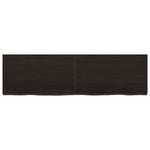 Bathroom Countertop Dark Brown 140x40x cm Treated Solid Wood 3156243