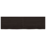 Bathroom Countertop Dark Brown 140x40x cm Treated Solid Wood 3156243