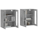Wall Mounted Cabinets 2 pcs Concrete Grey Engineered Wood 3197957