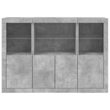 Sideboards with LED Lights 3 pcs Concrete Grey Engineered Wood 3209110