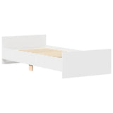 Bed Frame without Mattress White 90x200 cm Engineered Wood 835925