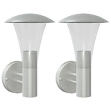 Outdoor Wall Lights 2pcs Silver Stainless Steel 4006237