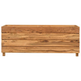 Raised Bed 100x40x38 cm Recycled Teak Wood and Steel 47422