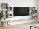 Wall-Mounted TV Shelf Concrete Grey 160 x 15 x 94 cm 8012311