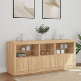 Sideboard with LED Lights Sonoma Oak 162x37x67 cm 3208997