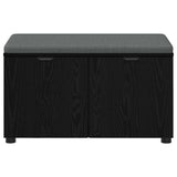 Hall Bench Black Oak 80 x 38 x 46 cm Engineered Wood and Fabric 891481