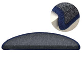 Stair mats 15 pcs 56 x 17 x 3 cm Non-Slip Dark Grey and Blue 322364