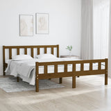 Bed Frame without Mattress Honey Brown Solid Wood 120x200 cm 810677