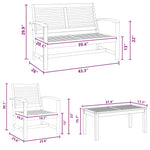 Garden Sofa Set Natural Solid teak wood 3356852