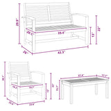 Garden Sofa Set Natural Solid teak wood 3356858