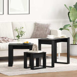 Nesting Tables 3 pcs Black Oak 61 x 28 x 47 cm Engineered Wood 862677