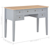 ZNTS Writing Desk Grey 109.5x45x77.5 cm Wood 280070