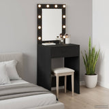 Dressing Table Black Oak 50 x 41 x 135 cm Engineered Wood 865038
