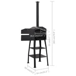 Outdoor Pizza Oven Charcoal Fired with 2 Fireclay Stones 318145