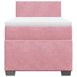 Box Spring Bed with Mattress Pink 90x200 cm Velvet 3286209
