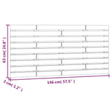 Wall Headboard Honey Brown 146x3x63 cm Solid Wood Pine 824736