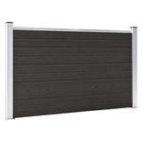 Fence Panel WPC 180x105 cm Black 148975