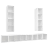 Wall-mounted TV Cabinets 4 pcs White Engineered Wood 3079889