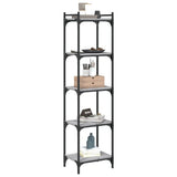 Bookcase 5-Tier Grey Sonoma 40x30x154 cm Engineered Wood 837640