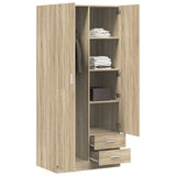 Wardrobe Sonoma Oak 80x52x180 cm Engineered Wood 800642
