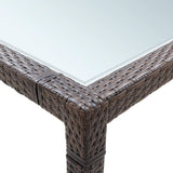 Outdoor Dining Table Brown 200x150x74 cm Poly Rattan 46128