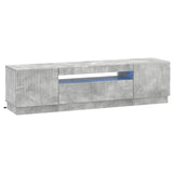 LED TV Cabinet Concrete Grey Engineered Wood 897348