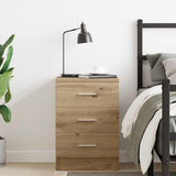 Bedside Cabinet Artisan Oak 38x35x55 cm Engineered Wood 861126