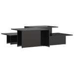 Coffee Tables 2 pcs High Gloss Black 111.5x50x33 cm Engineered Wood 805576