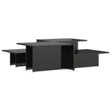 Coffee Tables 2 pcs High Gloss Black 111.5x50x33 cm Engineered Wood 805576