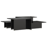 Coffee Tables 2 pcs High Gloss Black 111.5x50x33 cm Engineered Wood 805576