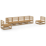6 Piece Garden Lounge Set Honey Brown Solid Pinewood 3075402