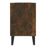 TV Cabinet with Metal Legs Smoked Oak 103.5x30x50 cm 813155