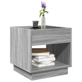 Coffee Table with Infinity LED Grey Sonoma 50x50x50 cm 847656