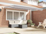 Awning Frame Light Grey 250 x 200 cm Polyester with PU coating 3329439