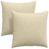 Sofa Pillows 2 pcs Cream 80 x 80 cm Fabric 42014047