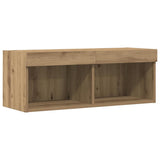 TV Cabinet Set with LED 2 pcs Artisan Oak 80 x 30 x 30 cm 862203