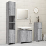 Bathroom Cabinet Grey Sonoma 30x30x95 cm Engineered Wood 815553