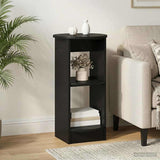 Side Cabinet Black Engineered Wood 899835