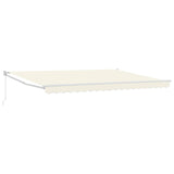 Retractable Awning Cream 4 x 2 m 100% Polyester and Aluminium 3418924