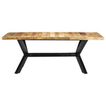 ZNTS Dining Table 200x100x75 cm Solid Mango Wood 247427