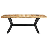 ZNTS Dining Table 200x100x75 cm Solid Mango Wood 247427