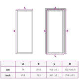 Interior Door Slim Black 76x201.5 cm Tempered Glass&Aluminium 155125