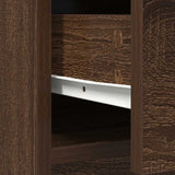 Sideboard with Drawers and Doors Brown Oak 73x31x90 cm 861856