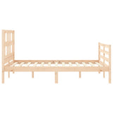 Bed Frame without Mattress Double Solid Wood 3194806