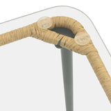 Garden Table Natural 80 x 40 x 45 cm Poly Rattan 42010365